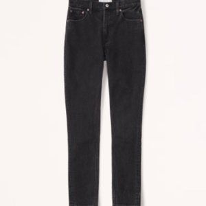 Abercrombie & Fitch The Skinny High Rise Black Denim Jeans Size 27